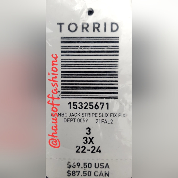 TORRID DISNEY Nightmare Before Christmas Jack Skellington Stripe Ponte Pant! NWT - Picture 10 of 10